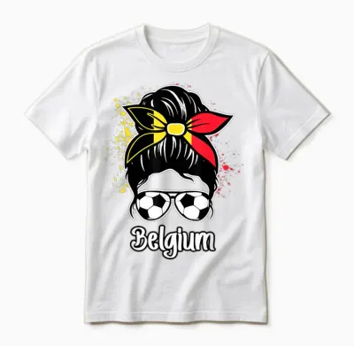 Drapeau Belge Joueur De Football Fan De Football Belge Unisex T-Shirt - White