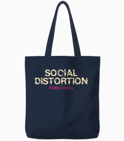 Offizielle Social Distortion Born to Kill Skelly Tote Bags - Navy