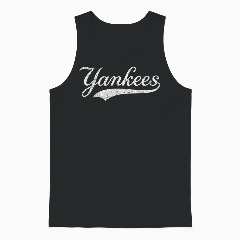 Yankees Vintage Design Retro Style Graphic Men Women Kid Unisex Tank Top in Black
