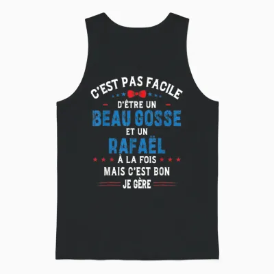 Funny Christmas Gift for Man Handsome Gosse Rafaël Humour Unisex Tank Top - Black