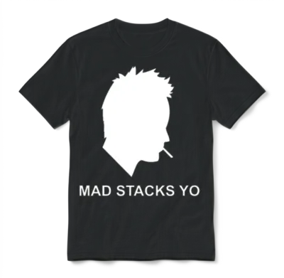 Jesse Pinkman Aaron Paul Mad Stacks Yo Breaking Unisex T-Shirt - Black