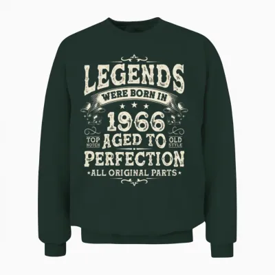 1966 Vintage Birthday Gift Unisex Sweatshirt - Forest