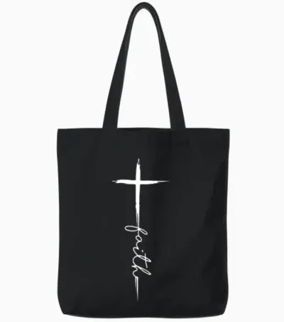 Faith Christian Jesus for Men Women Girls Kids Tote Bags - Black