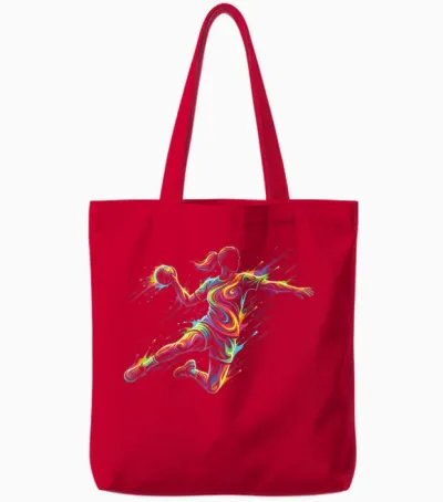 Handball Women's Child Girl Tote Bags - Red