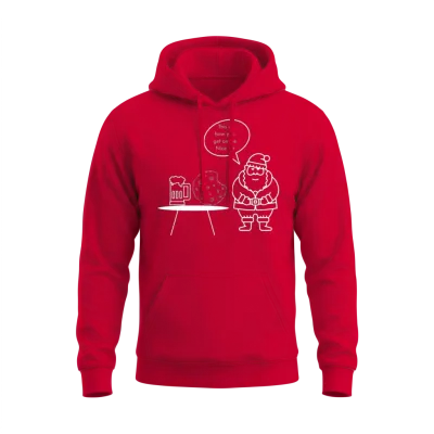 Funny Santa Joke Unisex Hoodie - Red