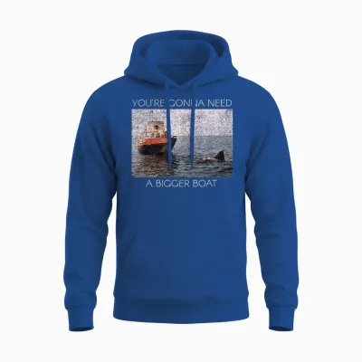 Jaws Screen Grab You're Gonna Need a Bigger Boat Unisex Hoodie - Royal
