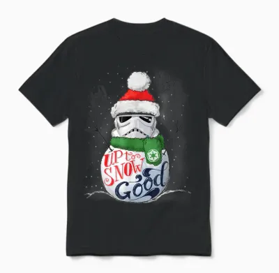 Star Wars Stormtrooper Up to Snow Good Funny Holiday Unisex T-Shirt - Black