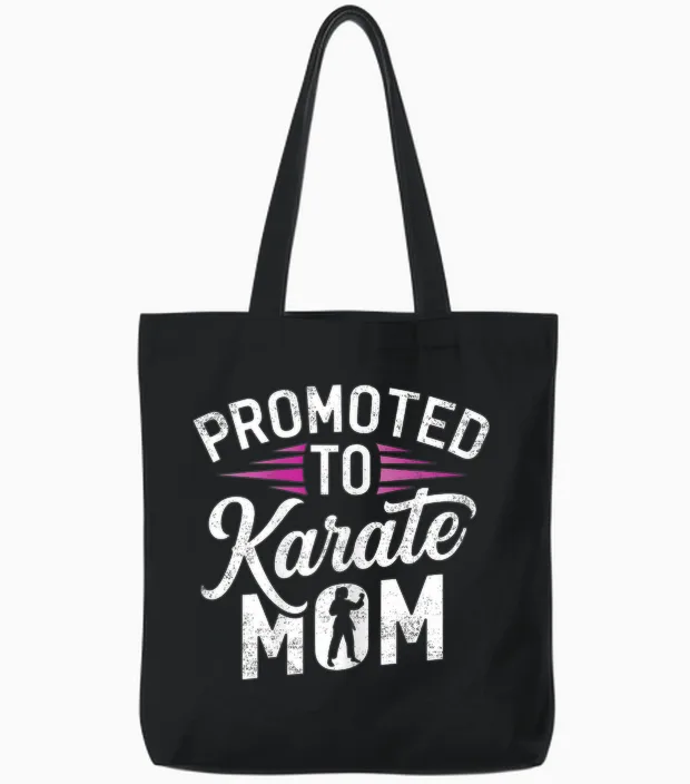 Promu Au Poste De Maman De KaratĂ© - FĂȘte Des MĂšres Pour Femme Enceinte Tote Bags in Black