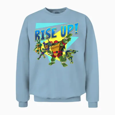 Tmnt - Rise Up! Unisex Sweatshirt - Light Blue