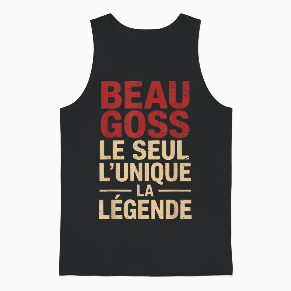 Beau Goss Man Funny Funny Gift Idea Funny Unisex Tank Top in Black