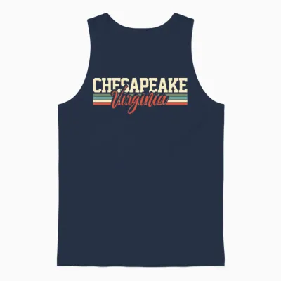 Chesapeake Virginia Retro Unisex Tank Top - Navy