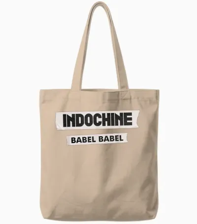 Babel Babel T-Shirt, Black, S Tote Bags - Natural
