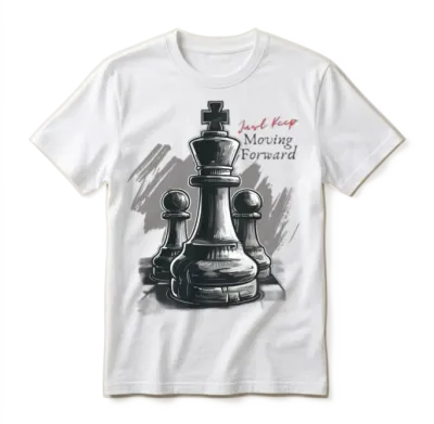 Chess Just Keep Moving Forward Unisex T-Shirt - White
