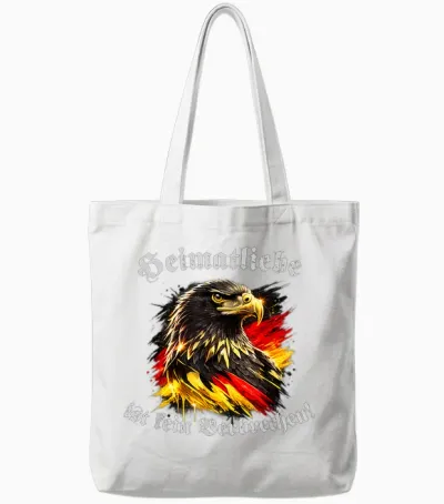 Heimatliebe Ist Kein Verbrechen! Deutscher Adler Klassik Tote Bags - White