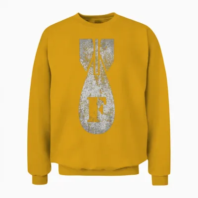 Vintage Fbomb Funny Unisex Sweatshirt - Gold