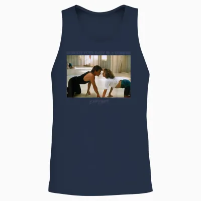 Dirty Dancing Johnny and Baby Photo Vintage Movie Unisex Tank Top - Navy