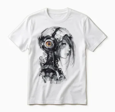 Anime Pattern Illustration, Manga T-Shirt, White, S Unisex T-Shirt - White