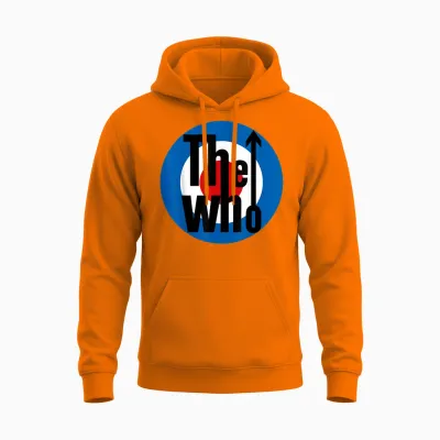The Who Official Classic Target Logo Unisex Hoodie - Safety Orange