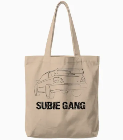 Subie Gang Subaru Wrx Jdm Lover Outline Silhouette Tote Bags - Natural