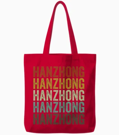 Hanzhong China Retro Vintage Tote Bags - Red