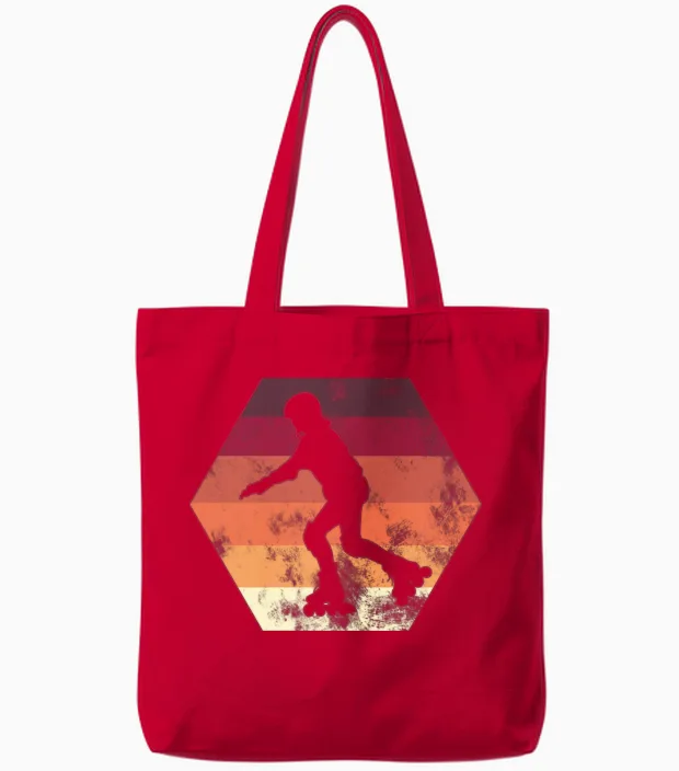 Roller Boy Retro Vintage Tote Bags - Red