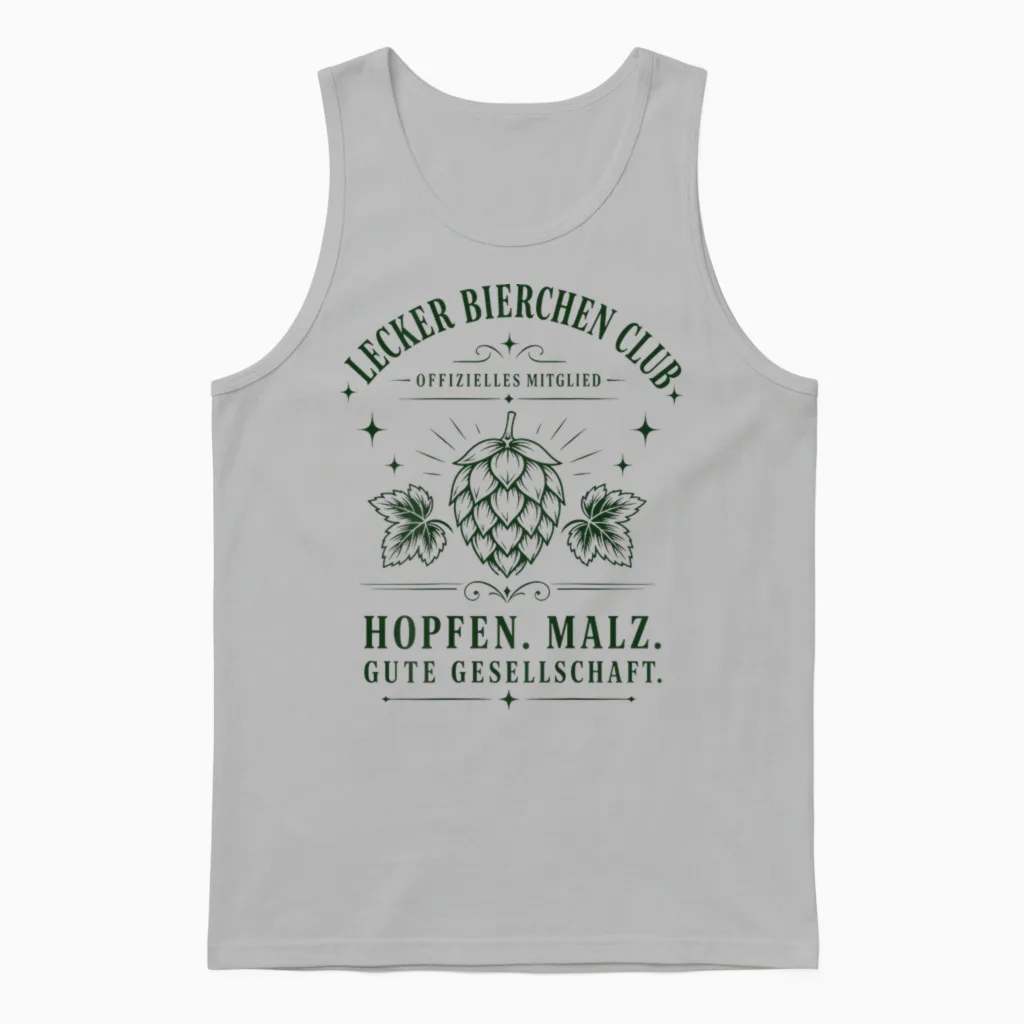 Lecker Bierchen Club Unisex Tank Top in Ash