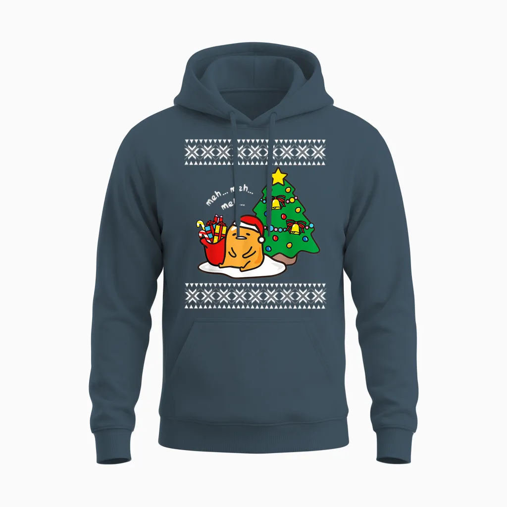 Gudetama Ugly Christmas Unisex Hoodie in Dark Heather