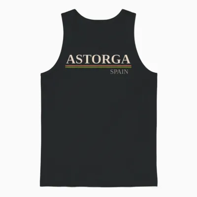 Astorga Espagne Unisex Tank Top - Black