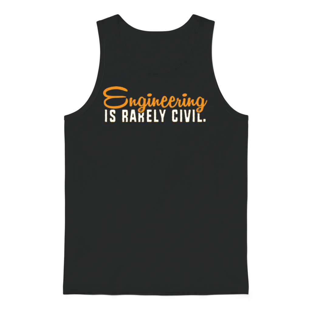Engineer Is Rarely Civil Funny Civil Engineering Unisex Tank Top - Black