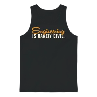 Engineer Is Rarely Civil Funny Civil Engineering Unisex Tank Top - Black – 1