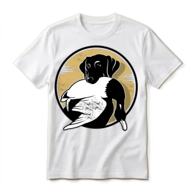 A Dog with Duck Unisex T-Shirt - White