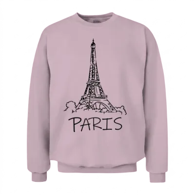 Paris Unisex Sweatshirt - Light Pink