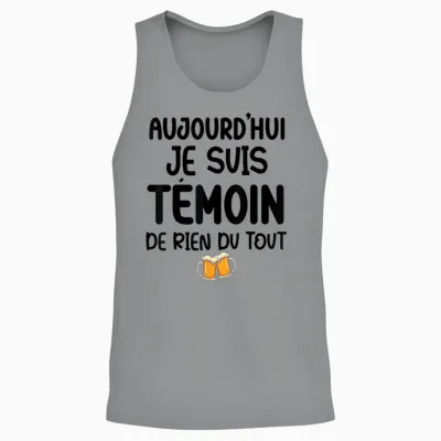 Gift Witness Wedding Man Humor Evg T-Shirt, Black, S Unisex Tank Top - Sport Grey