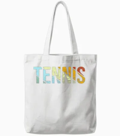 Tennis Retro Tote Bags - White