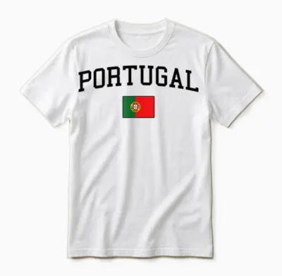 Portugiesische Flagge Herren Damen Kinder Portugal Unisex T-Shirt - White