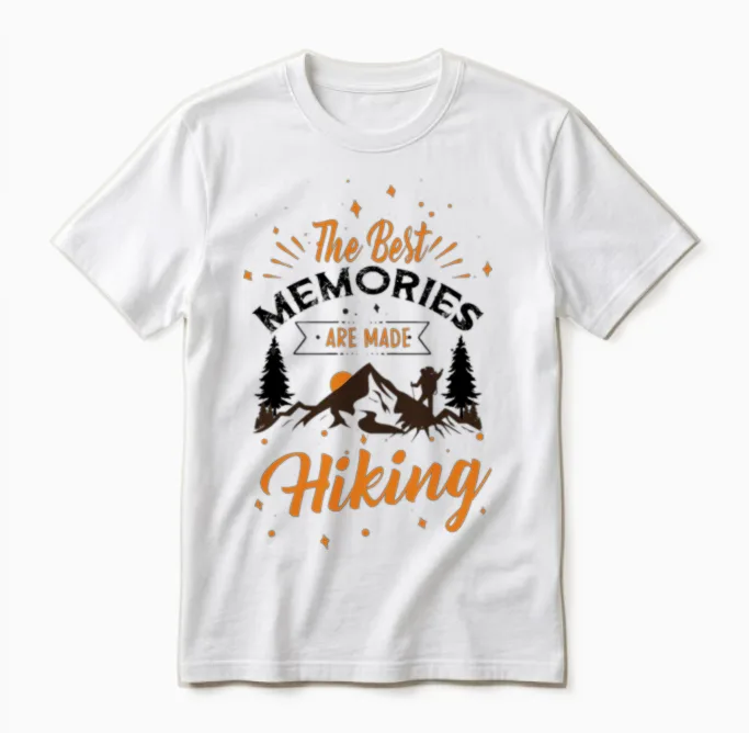 The Best Memories Are Made Hiking Unisex T-Shirt in White