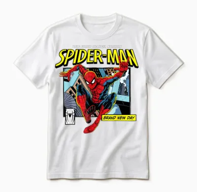 Marvel Studios Spider-Man Bnd Movie 2026 Rooftop Comic Panel Unisex T-Shirt - White