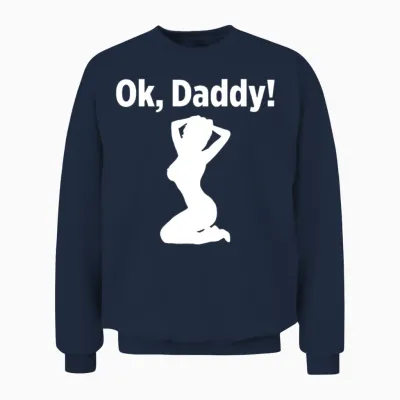 Kinky Slave Wife Bdsm Fetish Daddy Unisex Sweatshirt - Navy