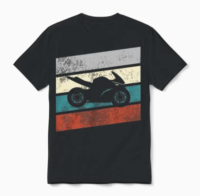 Motorcycle Retro - Motorcycles Unisex T-Shirt in Black