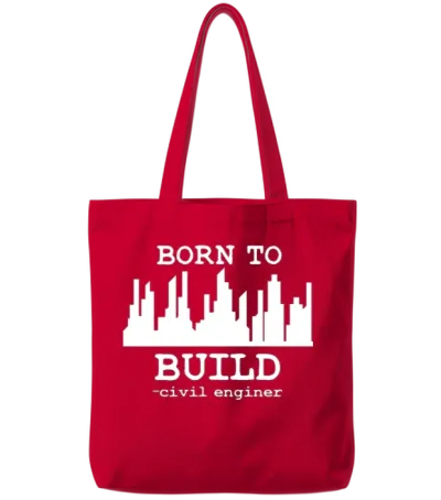Civil Engineer Tote Bags - Red