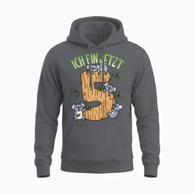 5ter Geburtstag Junge Koala 5 Jahre Alt Fünfjähriger Unisex Hoodie - Charcoal