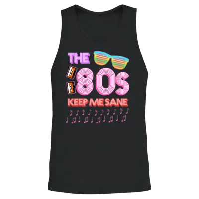 80s Retro 1980 Unisex Tank Top - Black