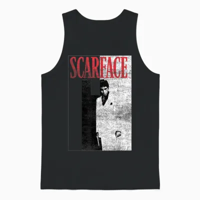 Scarface Distressed Movie Poster Photo Unisex Tank Top - Black