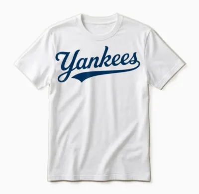 Yankees Vintage Retro Style Tee, Classic 70s & 80s Yankees Unisex T-Shirt - White