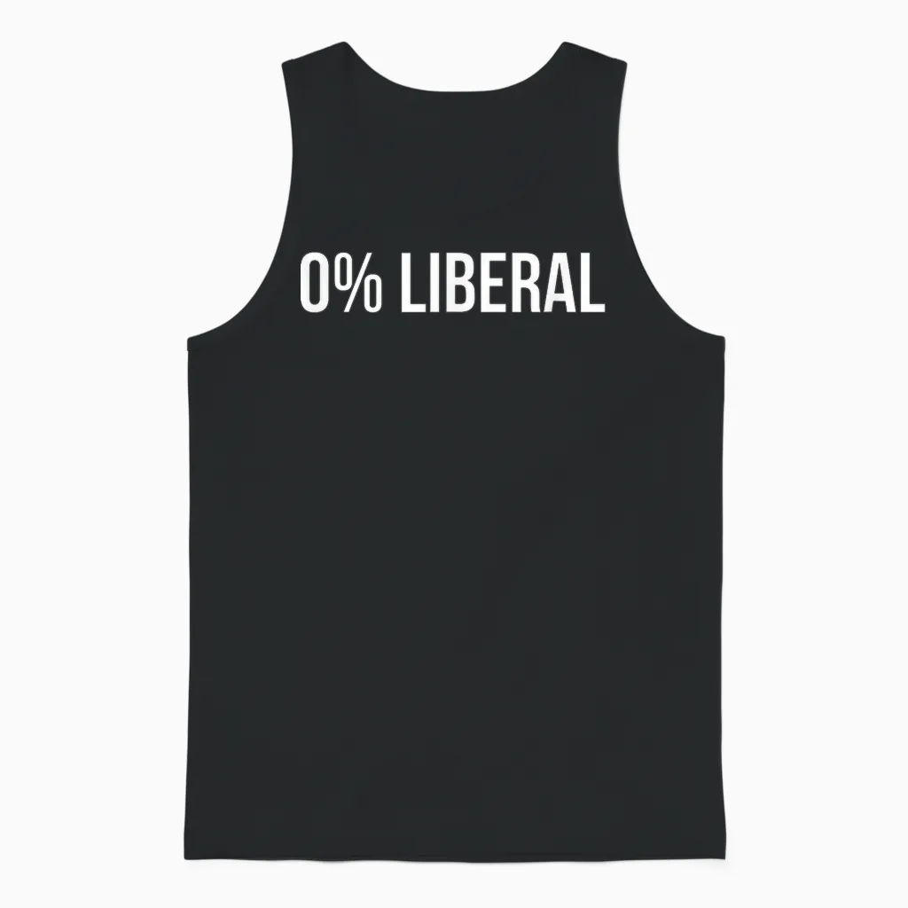 0% Liberal Zero Percent Liberal Unisex Tank Top in Black