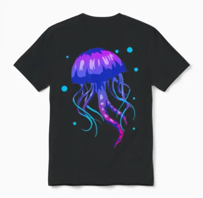 Jellyfish Medusa Sea Jellie Animal Trend Fish Gift Unisex T-Shirt - Black