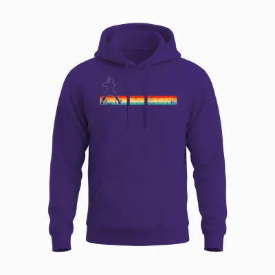 Baseball Retro Unisex Hoodie - Purple