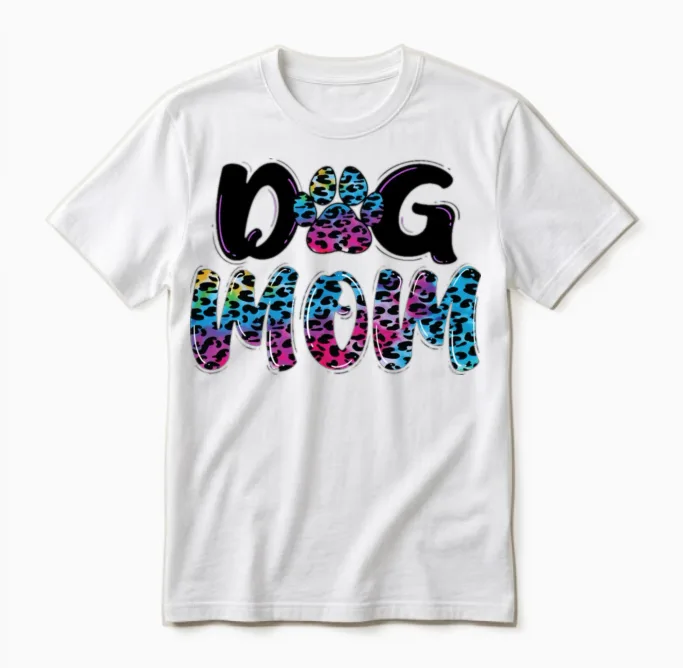 Dog Mom Unisex T-Shirt in White