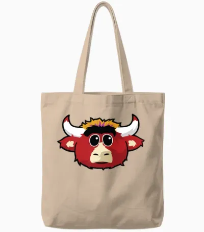 Benny the Bull Tote Bags - Natural
