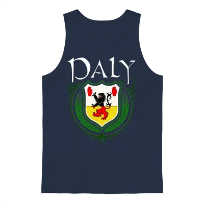 Daly Family Irish Coat of Arms Clan Crest Unisex Tank Top - Navy